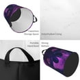 thumbnail image 2 of Balery Purple Starry Sky Antelope Cesta de ropa redonda con asas, impermeable, independiente, para ropa, juguetes, dormitorio y familia-Medium, 2 of 6
