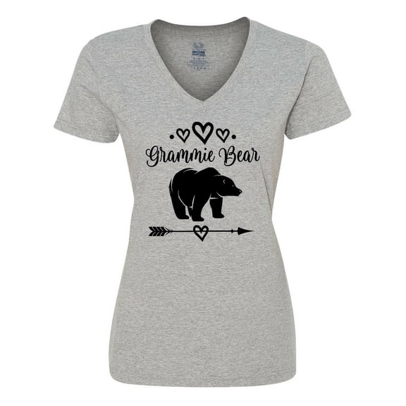 Inktastic Grammie Bear Grandma Women's V-Neck T-Shirt