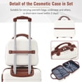 thumbnail image 5 of MAYEERTY Vintage 3-Piece Luggage Set: 20"+ Expandable 24" Hardside Suitcase + Cosmetic Case, TSA Lock & Spinner Wheels, White, 5 of 8