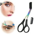 thumbnail image 3 of EGNMCR Eyebrow Trimmers Scissor New Eyebrow Scissors With Comb Precision Eyebrow Trimming Scissors Non-Slip Eyebrow Cutter Hair Removal Eyebrow Scissors Eyebrow trimmer, 3 of 6