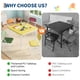 thumbnail image 5 of Mesa y sillas plegables para niños con tapicería de cuerina y estructura metálica duradera, set de actividades infantil multiusos portátil para comer, manualidades o aprender, ahorra espacio, 5 of 8