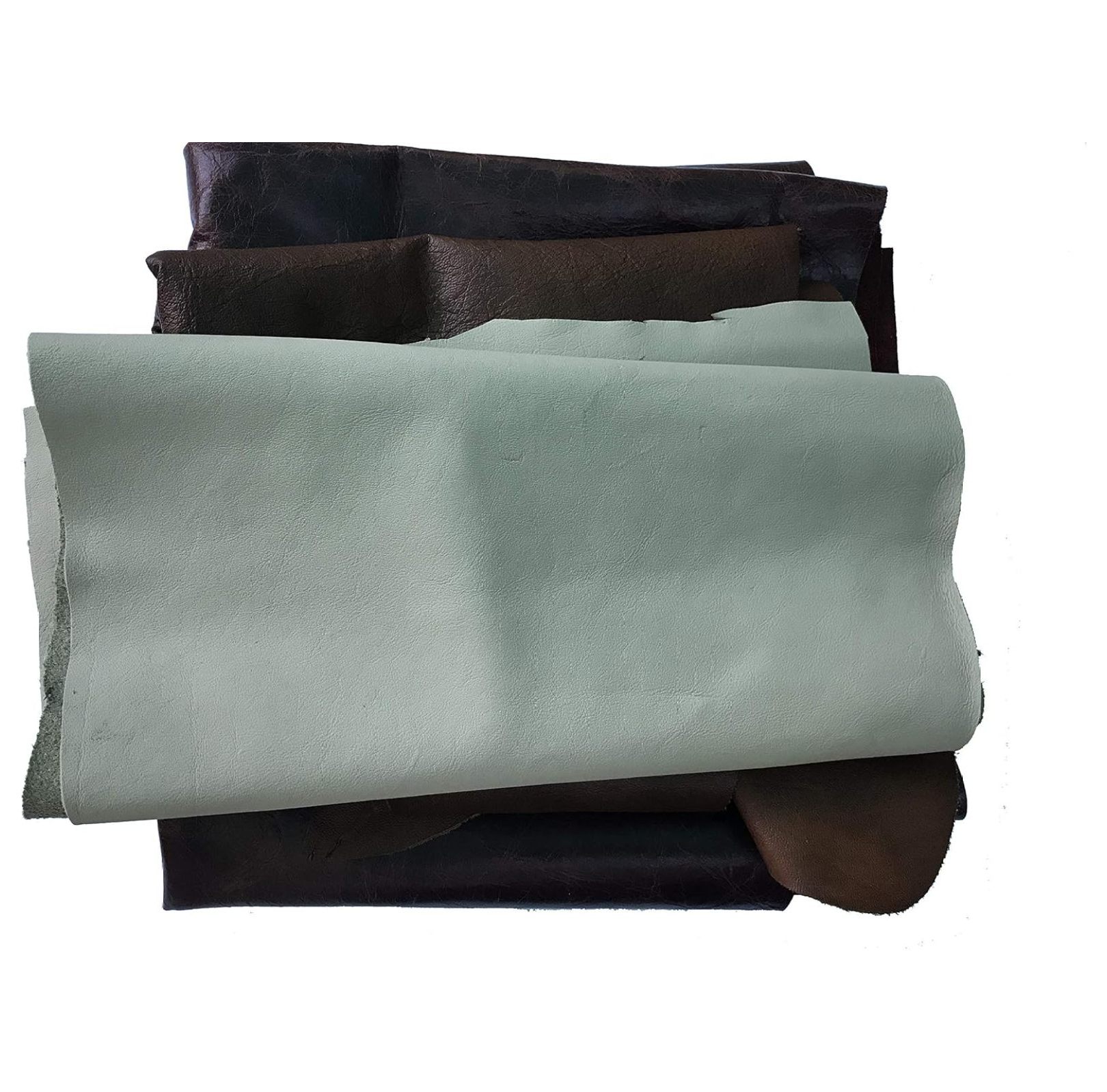 Large Leather Remnants - 2 lbs. (2-3 Pieces per Pack). Colors are Different in Each Pack