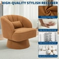 thumbnail image 4 of Fauteuil Pivotant Yiwa à Dossier Mi-Haut, Fauteuil Lounge de Lecture Rembourré avec Coussin et Rotation à 360 Degrés, 4 of 5