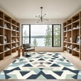 thumbnail image 2 of ODIKA 6'x9' Machine Washable Non-Slip Area Rug, Geometric Teal High Traffic Rug, Blue, 1039117, 2 of 7