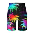 thumbnail image 4 of Swimming Shorts Men Mens Hawaiian Coconut Tree Print Beach Shorts,Holiday Vacation Summer Casual Short with Pockets Elasticated Drawstring Waist Short Bottoms S-6XL, 4 of 4