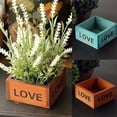 thumbnail image 2 of Cute Love Letter Printed Wooden Box Container Succulent Planting Pot Photo Prop, 2 of 9