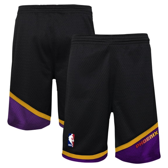 Youth Mitchell & Ness Black Phoenix Suns Hardwood Classics Swingman Shorts