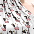 thumbnail image 3 of White Cow Head Pattern Blanket,Comfortable Soft Flannel Throw Blanket,All Season,Warm Lightweight Blankets for Sofa Bed Couch Living Room Chair,30"x40", 3 of 4