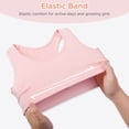 thumbnail image 2 of INNERSY Girls' Cotton Racerback Training Bras Wireless Bra for Kids 3 Pack(L,Gray/Pink/White), 2 of 7