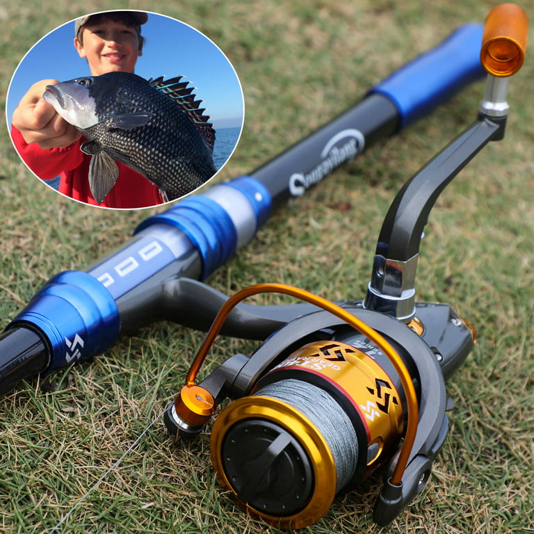SupsShop Fishing Rod Reel Combo Full Kit Telescopic Fishing Pole Set  Spinning