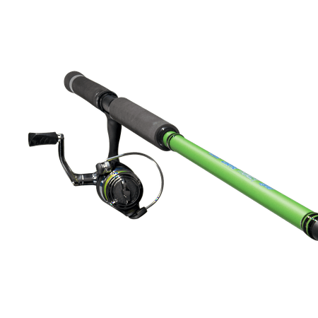 Lew s Crappie Thunder Jig/Troll Spinning Reel and Fishing Rod Combo 9-Foot 2-Piece Rod Size 75 Reel Green