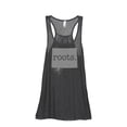 thumbnail image 1 of Thread Tank Home Roots State Wyoming WY Women's Sleeveless Flowy Racerback Tank Top Charcoal 2X-Large, 1 of 5