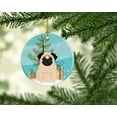 thumbnail image 2 of Carolines Treasures BB4133CO1 Merry Christmas Tree Pug Fawn Ceramic Ornament, 2 of 2
