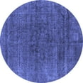 thumbnail image 1 of Ahgly Company Indoor Round Oriental Blue Industrial Area Rugs, 6' Round, 1 of 4