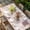 Light Pink, variant on Spring Floral Table Cloths for 4 Foot Rectangle Tables, Dark Purple Flowers Patchwork Grid Bohemia Patio Waterproof Elastic Fitted Tablecloths, Washable Rectangular Table Cover for Camping