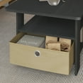 thumbnail image 2 of HOMLUX Modern Wood Storage Tea Table Coffee Table with Shelf & Bin Drawer for Small Space Living Room, Espresso/Black, 2 of 8