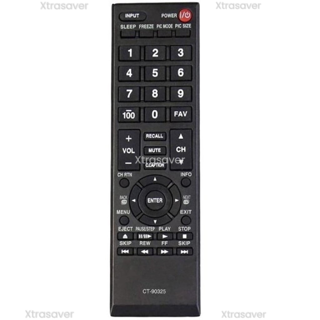 CT-90325 Remote for Toshiba TV: 50L2200U, 37E20, 22AV600, 32C120U