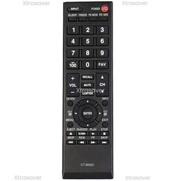 Xtrasaver CT-90325 Replacement Universal Remote Control for Toshiba LCD LED Smart TV HDTV, Compatible Remote Model CT-90325 CT-90326 CT-90329 CT-8037 CT-90302 CT-90275 CT-90 CT-90366