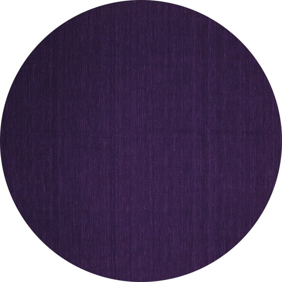 Ahgly Company Indoor Round Abstract Purple Contemporary Area Rugs, 7' Round