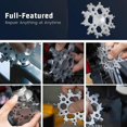 thumbnail image 3 of Snowflake Multitool 22-in-1 Carbon Steel Standard Snowflake Multitool, Snowflake Wrench Gifts For Men, 3 of 5