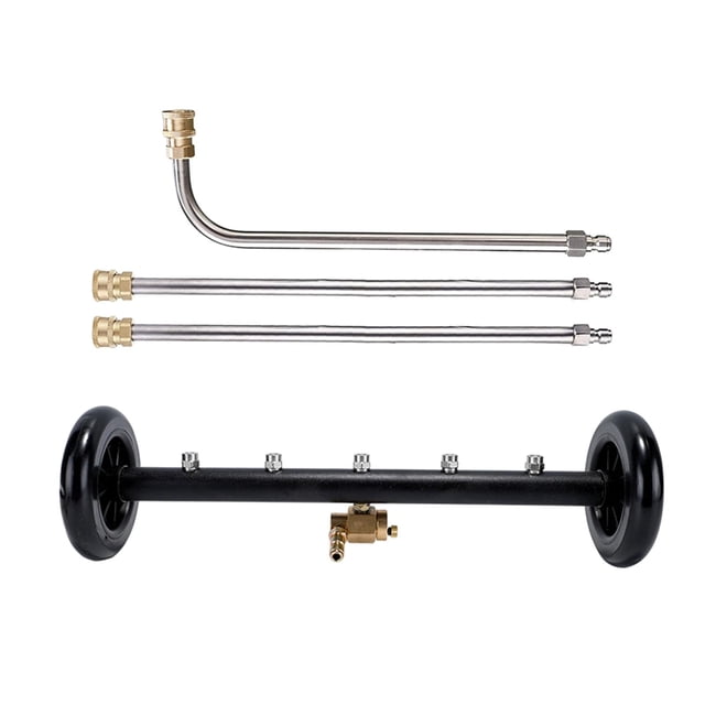 Limpiador de tren de rodaje DYNWAVEMX 18 pulgadas con 3 varillas de extensión Limpiador de superficie 4000 PSI para exteriores