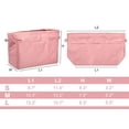 thumbnail image 2 of Vercord Purse Organizer Insert Bag Tote Handbags Pocketbook Inserts Organizers Zipper 11 Pockets Pale Pink Medium, 2 of 5