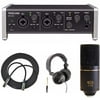 Tascam US-2X2 Audio & MIDI Interface with MXL 770 Microphone, Headphones & Cable