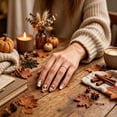 thumbnail image 6 of Halloween Press On Nails 24Pcs, Nail Art Ginger Yellow Gradient Ghost Web Nails, Medium-Length Almond Fake Nails with Playful Spooky Design, Reusable Acrylic False Nail Tips for Women, 6 of 6