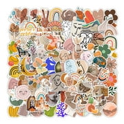 Waterproof Boho Stickers Pack, Laptop Stickers 100pcs, Aesthetic Stickers, Vinyl, Vsco, Cute Stickers for Water Bottle Computer, Bohemia Aesthetic Vintage Stickers for Adults Women Kids Teen Girls