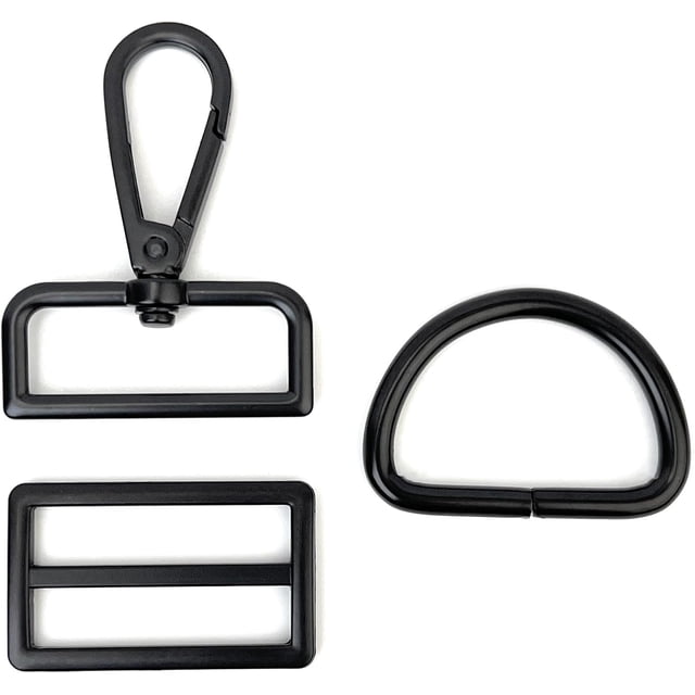 15 Pcs Purse Hardware Heavy Duty Swivel Snap Hooks D Rings for Purse and Tri-glide Slide Buckles for Bag Making