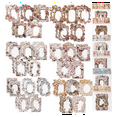 thumbnail image 2 of 60 Sheets Retro Background Decorative Paper Scrapbook Paper,Relief Flower Lace Frame Vintage Paper Embossed Floral Frame, 2 of 8