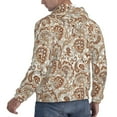 thumbnail image 3 of KLL Indian Paisley1 Print Mens Hoodie Long Sleeve Casual Pullover Hooded Sweatshirt Fashion Drawstring Hoodies with Pocket-Medium, 3 of 6