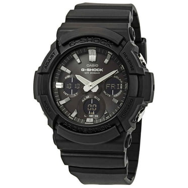 Casio Male Silicone Wristwatch, Black, (GAS100B-1ACR)