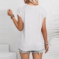 thumbnail image 6 of Fjuchai Women's Tops Short Sleeve T-Shirt Tees Round Neck Casual Loose Spring Summer Loose Female T-Shirts S-XXL, 6 of 9