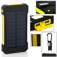 thumbnail image 2 of iMeshbean 30000mAh Solar Charger for Cell Phone, Portable Solar Power Bank with Dual 5V USB Ports, LED Light Flashlight, Compass Battery Pack for Outdoor Camping Hiking,Yellow, 2 of 8