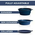 thumbnail image 4 of Bonza | Collapsible Silicone Dog Bowl | Portable Dog Water Bowl and Food Bowls Station for Puppy, Small, Medium or Large Dogs | Lightweight, Sturdy, Leak Proof, Food Safe | Large, Blue, 4 of 9