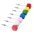 thumbnail image 3 of Soportes para tarjetas, soportes para números de mesa portátiles simples con Base de madera colorida para fotos, tarjetas, decoración de notas, 7 Uds., 3 of 5