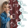 thumbnail image 3 of Football Outline Red Pattern Insulated Teens Curtains Set Of 2, Bedroom Essentials, Toddler Room Decor 52"x84", 3 of 5