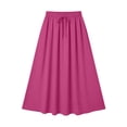 thumbnail image 7 of GUACER Women's Maxi Skirt High Waisted Drawstring Casual A-Line Flowy Long Skirt Lightweight Summer Sleek Swing Skirts, 7 of 7