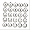 60PCS 16mm Silver Disco Ball Beads - Reflective Faceted Rondelle Spacer Beads for Jewelry Making - Pack of 1 Box - Mini Bright Round Loose Beads