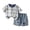 Green, variant on Men's Casual Set Short Sleeve T-Shirt Denim Shorts 2-Piece Outfit Summer Daily Wear Relaxed Street Style Comfortable Shorts Set