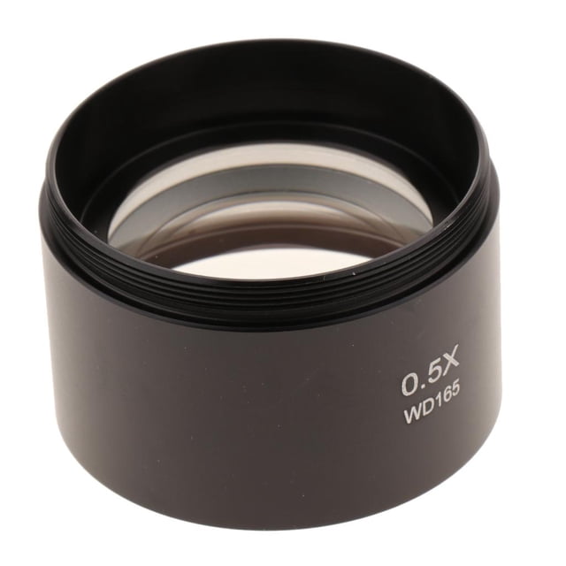 Lente Auxiliar 0.5X Para Microscopio Esté Con Rosca De Montaje De 1-7 / 8 Pulgadas 48 Mm, Lente De Reducción De 165 Jinwen Lente objetiva del microscopio