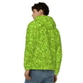 thumbnail image 4 of Goofa Lime green glitter Pattern Mens Full-zip Hoodie, Zip-up Pullover Hooded Sweatshirt, Kangaroo Pocket Hoodie Ideal for Daily Wear, Travel, and Home-Medium, 4 of 5