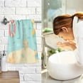 thumbnail image 7 of Yayeee 100% Cotton Hand Towels for Bathroom 16" x 28" Soft Absorbent Kitchen Towel, Blue Beach Pattern, 7 of 7