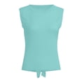 thumbnail image 3 of Running Tops for Women Sleeveless Summer Athletic Tank Tops Open Back T-Shirt Running Yoga Active Shirts Stretch Racerback Breathable Tee (Light blue,L), 3 of 3