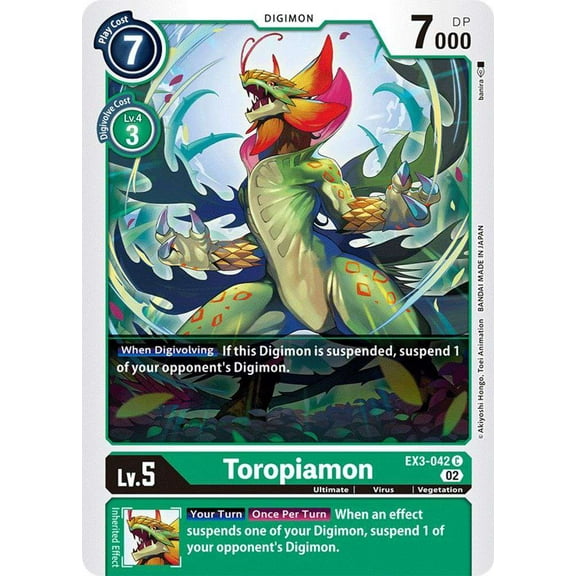 Digimon Draconic Roar Common Toropiamon EX3-042