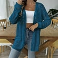 thumbnail image 2 of Fall Outfits for Women 2025 Fall Outfits for Women 2025 New Hollowed Out Machine Woven Sweater With Button Conditioning Shirt And Casual Jacket, 2 of 7