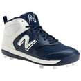 thumbnail image 2 of New Balance Youth 3000V6 Molded Baseball Cleats Navy/White Medium 4.5, 2 of 6