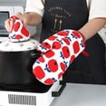 thumbnail image 3 of Geometric Kitchen Baking Insulation Gloves with Lanyard Microwave Gloves Heat Resistant Pot Mitts for BBQ Oven, 3 of 5