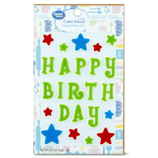 Decoración para pastel Happy birthday cursiva 1 pz